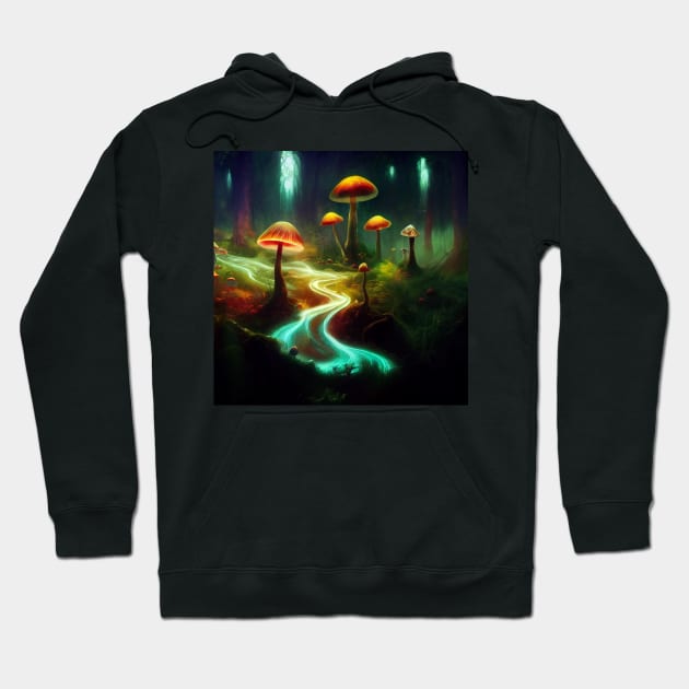 Glow forest 4 Hoodie by BloodRubyz